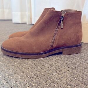 Elegant Brown Suede Ankle Booties
